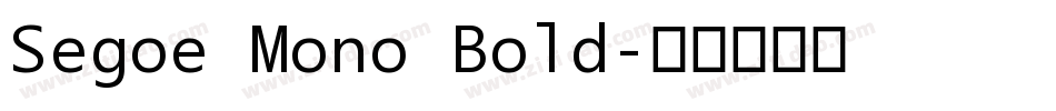 Segoe Mono Bold字体转换